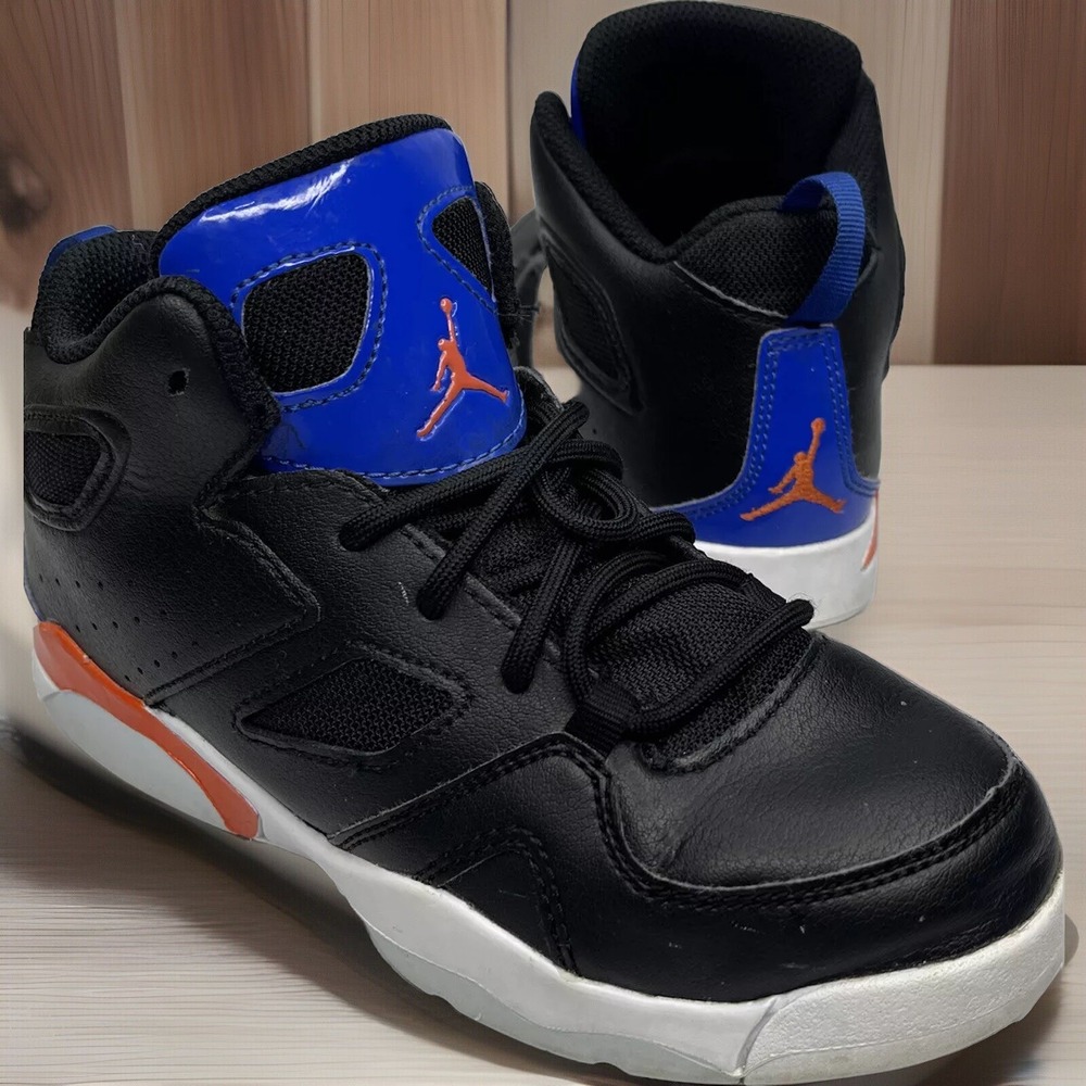 Nike Jordan Flight Club 91 PS Kids Sz 1Y Black Game Royal Sneakers DM1686-008